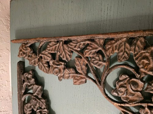 Antique Late 19th Century Wrought Iron Corbels-Scrolled Leaf Design,... - Picture 4 of 9