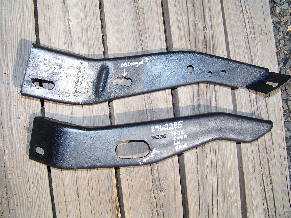 1970 71 72 Plymouth Cuda Barracuda LH Front Bumper Brackets