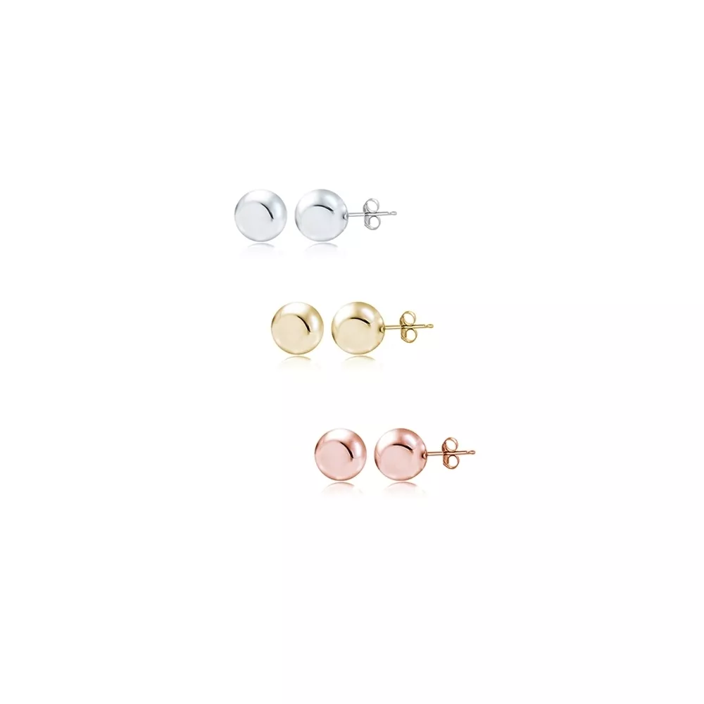 Sterling silver stud earrings online set of 3