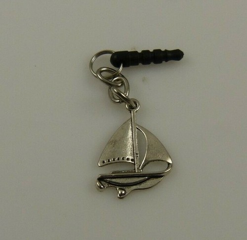 sailboat sail boat cell phone or Ipad charm ear cap dust plug - Picture 4 of 6