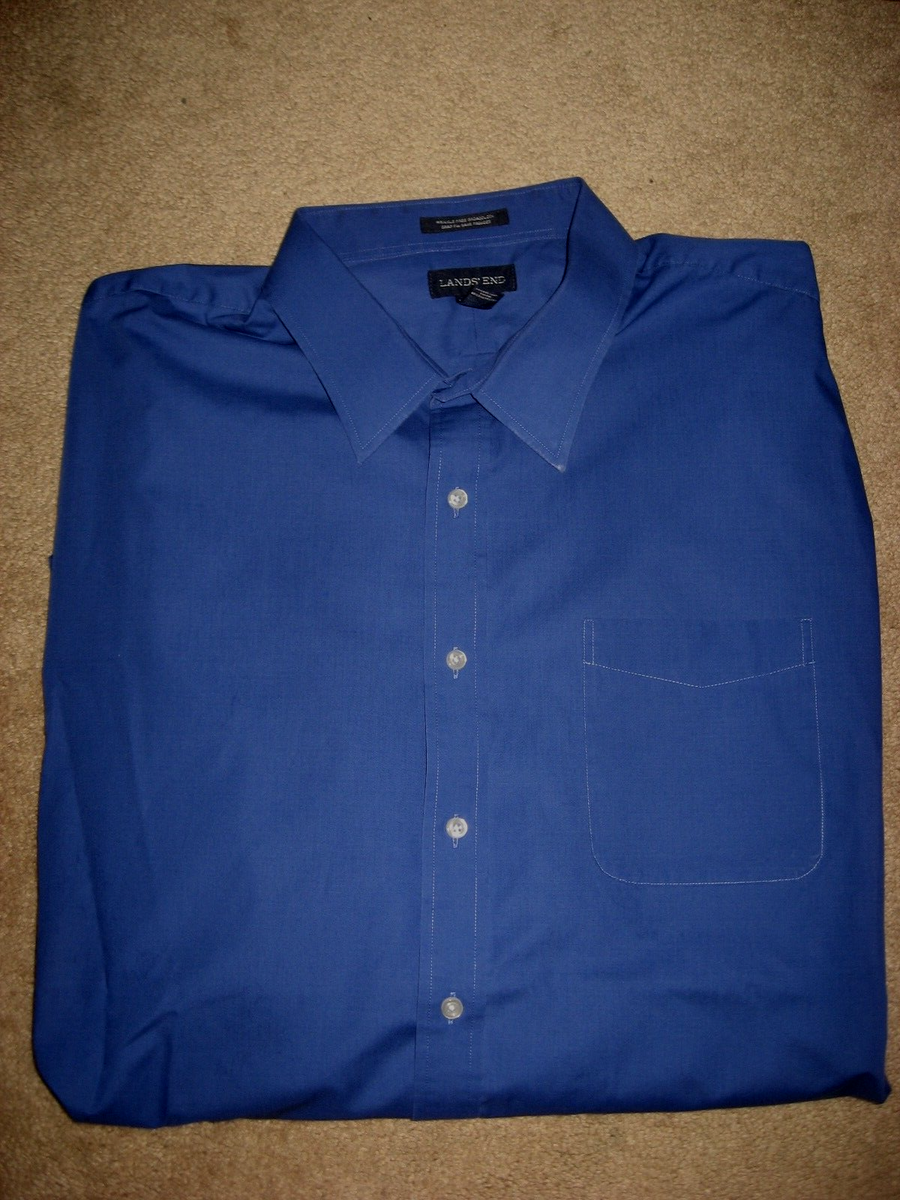 Mens Dark Blue LANDS END Wrinkle Free Dress Shirt 19-35 3XL | eBay Mens Dark Blue LANDS END Wrinkle Free Dress Shirt 19-35 3XL | eBay