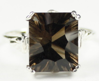 Rauchquarz, 925 Sterling Silber Damen Ring, SR188 - Handarbeit