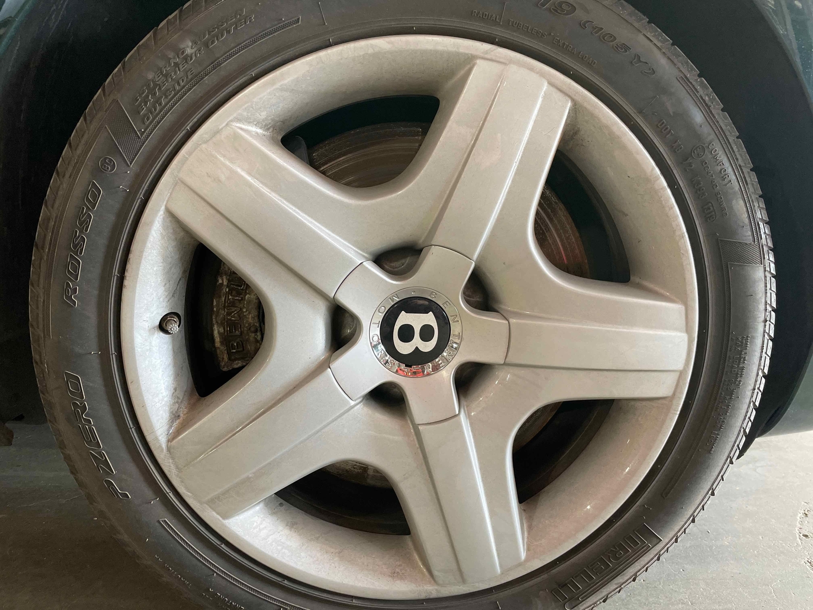 2006 Bentley Continental Wheel Rim 19"x9" Alloy 5 Spoke *SCUFFS* OEM 3W0601025R