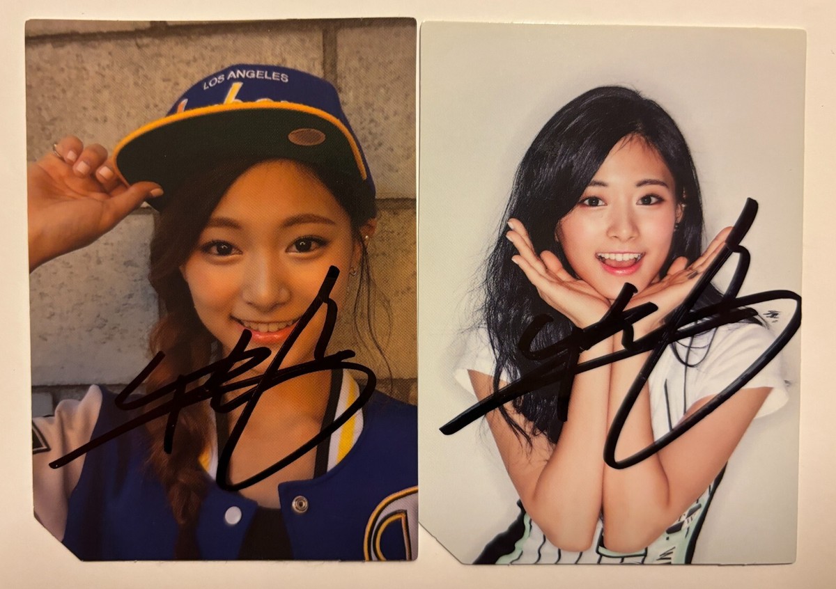 TWICE [PAGE TWO] TZUYU Autographed Signed Photo Card PC Fansign