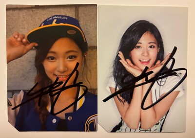 TWICE [PAGE TWO] TZUYU Autographed Signed Photo Card PC Fansign