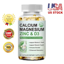 1000mg Magnesium Calcium with Zinc,D3 Supplement - Support Muscie & Bones, Teeth