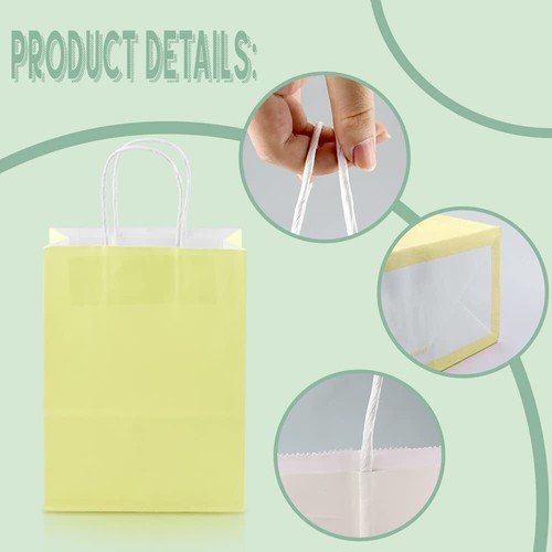 30 Pack 8.6 Inch Mini Gift Bags with Handle for Party Favor Shopping Baby Shower - 第 6/8 張圖片