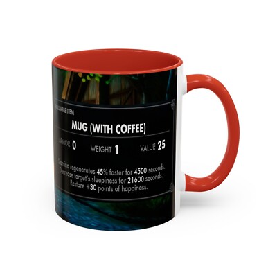 Elder Scrolls Skyrim Coffee Stats Mug Skyrim Inspired Gamer Gift Dragonborn Mug