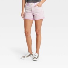 Women's Super High-Rise Jean Shorts - Universal Thread - Purple 6 / 28" Waist