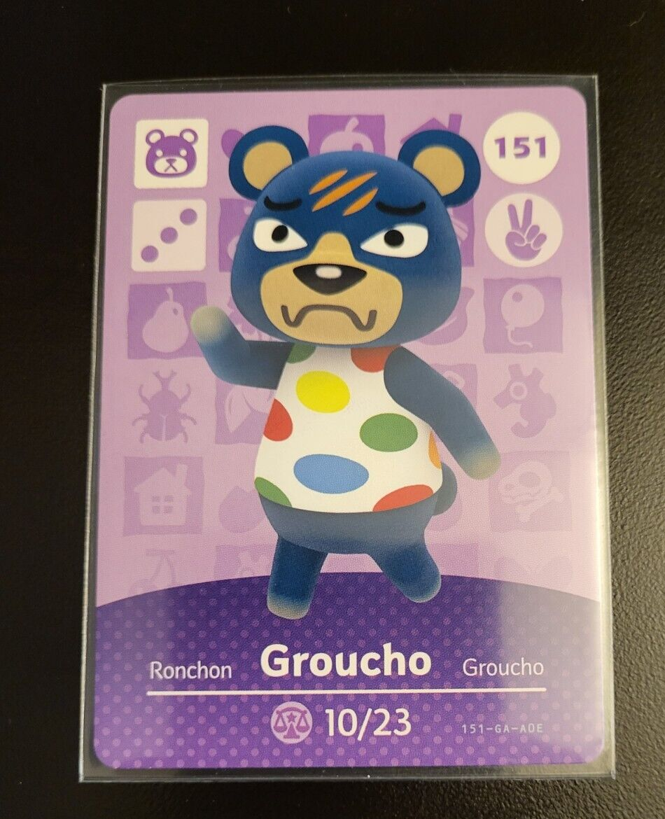 Carte Amiibo Animal Crossing Série 1 - 066 Grognon (Gruff) - Version EUR