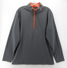 Nike Jacket Men Large Gray Golf Tour Performance Dri-Fit 1/4 Zip Swoosh Pullover