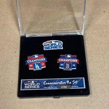 2018 World Series Commemorative Pin Sets Sealed Limited Edition DODGERS RED SOXS