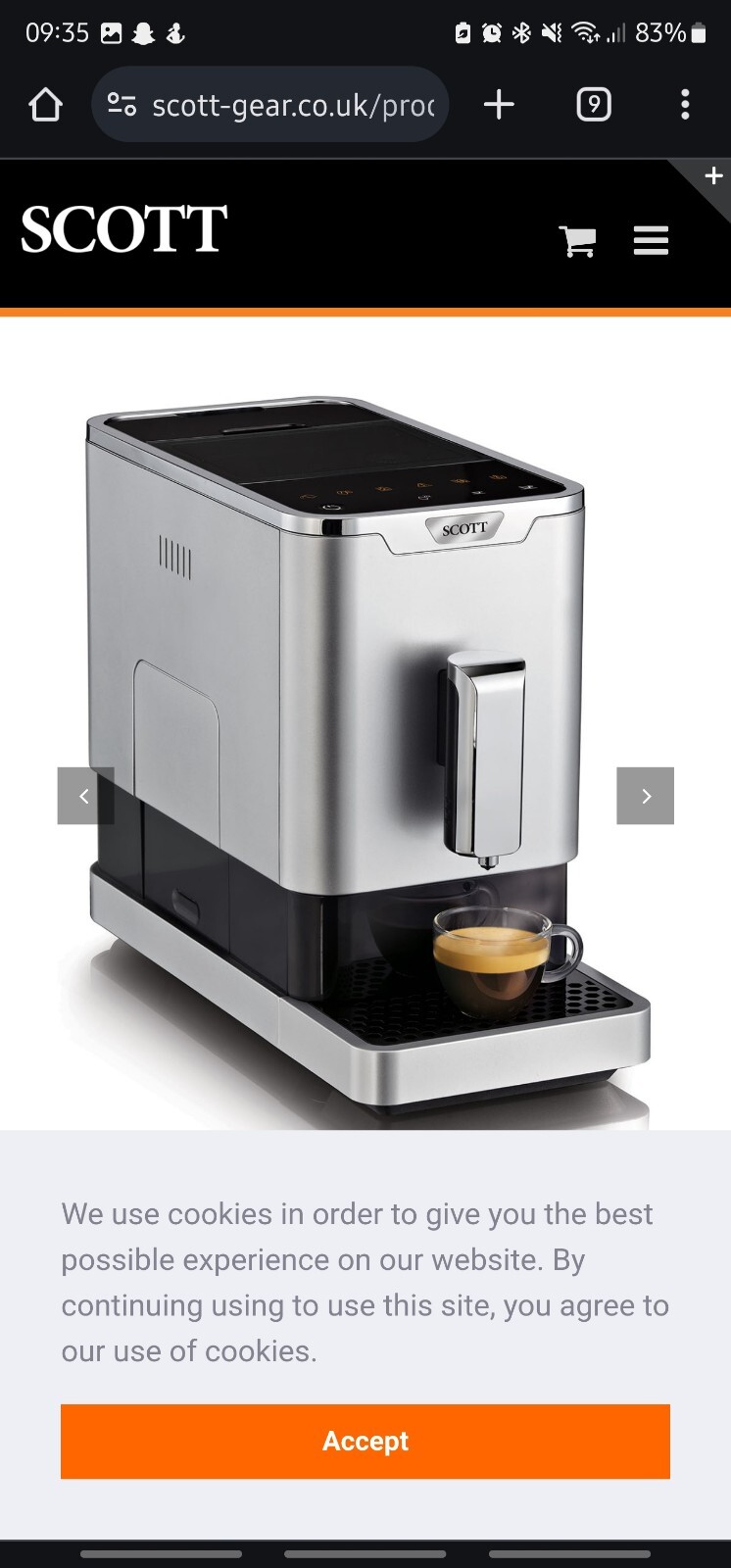 Scott Slimissimo Bean To Cup Coffee Machine, 4 In 1 Milk Frother