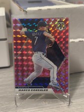 2021 Panini Mosaic Pink Camo Prizm - Marco Gonzales - Seattle Mariners