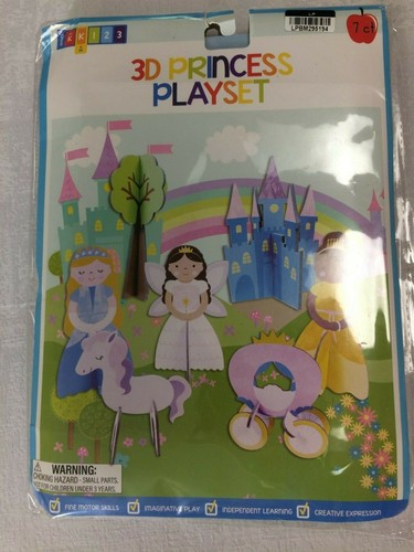 Horizon Group USA 3 D Princess Play 7 ct Set K and Up Creative Expression - Picture 6 of 7