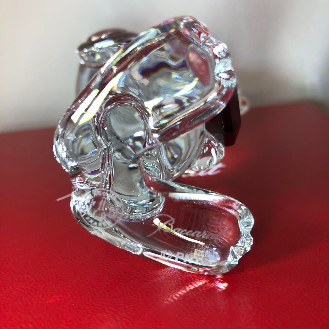 Baccarat Crystal Snoopy with Red Octagon in Red Box used