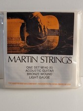 NEW Martin Light Gauge M140 Acoustic Bronze Guitar Strings