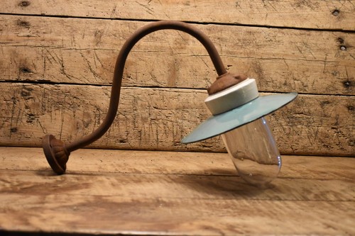 KE1472 Emaille Hoflampe Stalllampe Aussenbeleuchtung Garage - Bild 6 von 23