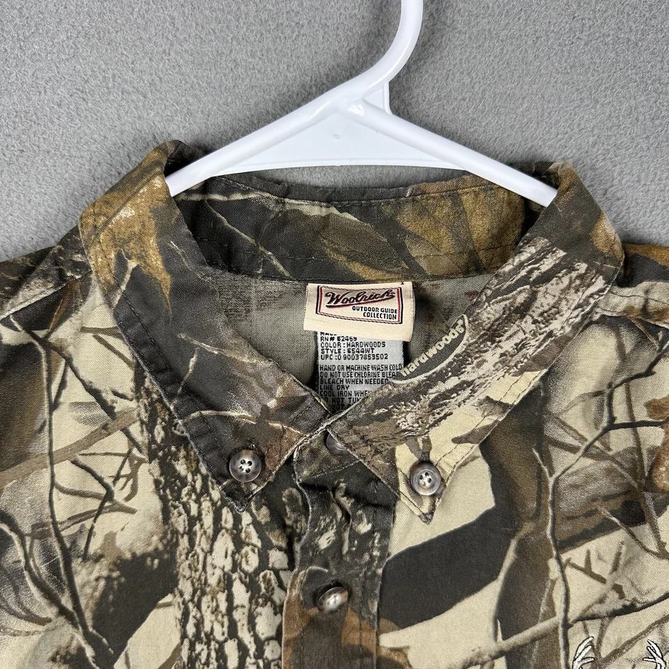 Vintage Woolrich Shirt Men XL Camo Button Down Realtree Hardwoods Camouflage EUC - Image 4 of 4