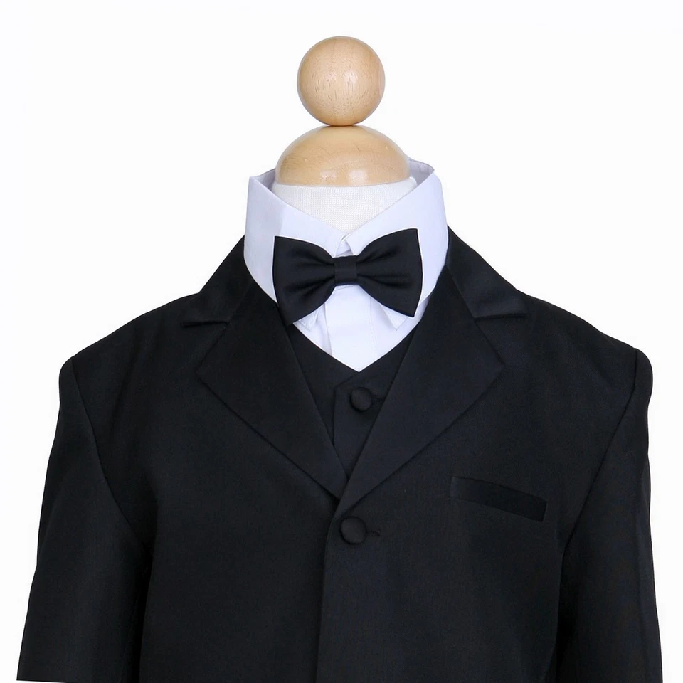 JUEGO DE TRAJE FORMAL ESMOQUIN NEGRO NIÑO 5 PIEZAS 6M 12M 18M 2 3 4 5 6 7 8 10 12 14 16 18 20 Foto 4 de 4