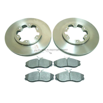 FOR NISSAN TERRANO 2.7 TDi 3.0 Di 2000-2006 FRONT 2 BRAKE DISCS AND PADS & SHOES