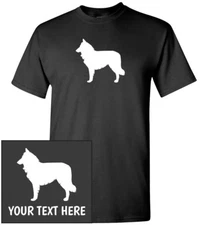 Belgian Shepherd Silhouette T-Shirt, Men Women Kid Long Tank Custom Tee sheepdog
