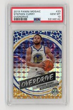 2019-20 Panini Mosaic #23 Stephen Curry Overdrive Mosaic PSA 10
