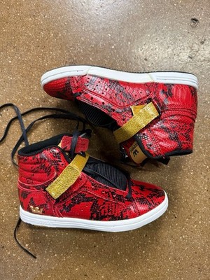 Supra Suprano High Jim Greco Pro Model Red Snake Size 4