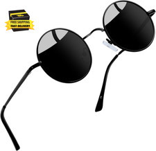 Hippie round Sunglasses for Women Men Small Circle Sun Glasses Polarized UV400 P