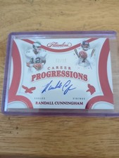 Randall Cunningham 2025 Flawless Career Progressions Auto 3/15 Eagles Vikings