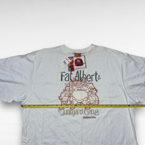 NEW Platinum Fubu Fat Albert & The Junkyard Gang Embroidered T Shirt White Sz XL - Picture 8 of 8