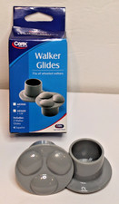 Carex Health A83600 Wheeled Walker Glides 1-1/8 inch Durable Tip Gray- 1 Pair