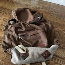 Academy Broadway Vtg Hiking Backpack SUMMIT LEATHER Brown Lightweight Travel