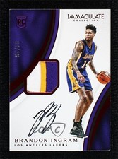2016-17 Panini Immaculate Red /25 Brandon Ingram #130 RPA Rookie Patch Auto RC