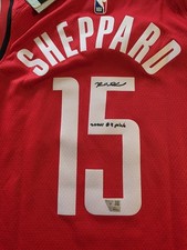 Reed Sheppard Houston Rockets Signed Jersey Inscripted 2024 #3 Pick Fanatics Coa