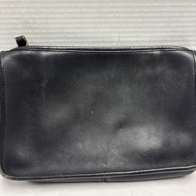 バッグ Rare Vintage Coach Clutch Bag Pouch New 80s Vintage Coach Zip Top Carry All Leather Clutch 9972