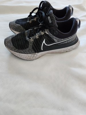 Nike React Infinity Flyknit Shoes Womens 8 Black Running Sneakers CT2423-101