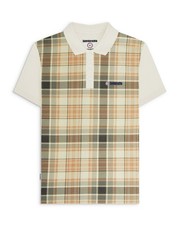 Mens Lambretta Check Print Smart Classic Retro Polo Shirt Sizes M to 4XL