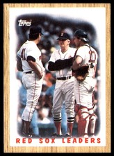 Red Sox Leaders 1987 Topps #306 Red Sox MLB READ FREE SHIPPING AutographDen