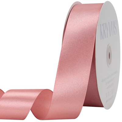 Rose Gold Satin Ribbon 1-1/2 inch X Continuous 100 Yards, Single Face Polyest...
