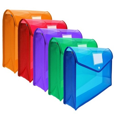 CHEPULA B4 Plastic File Wallet Envelope Expanding Folder B4, Multicolor2