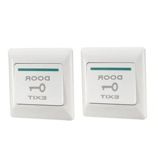 2Pcs Push to Exit Button Release NO/NC/COM Switch Door Access Control System 36V