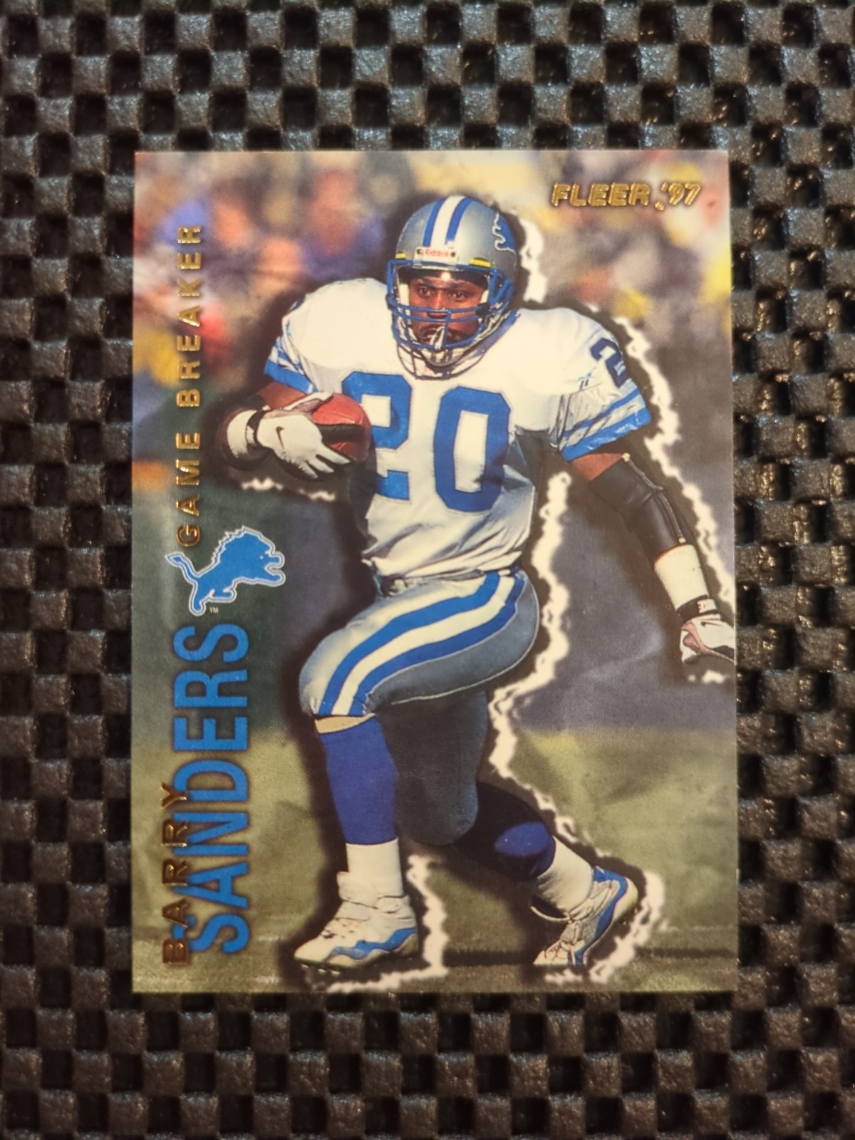 Barry Sanders 1997 Fleer Game Breaker #18 Of 20 - 90’s Insert Card Lions HOF 