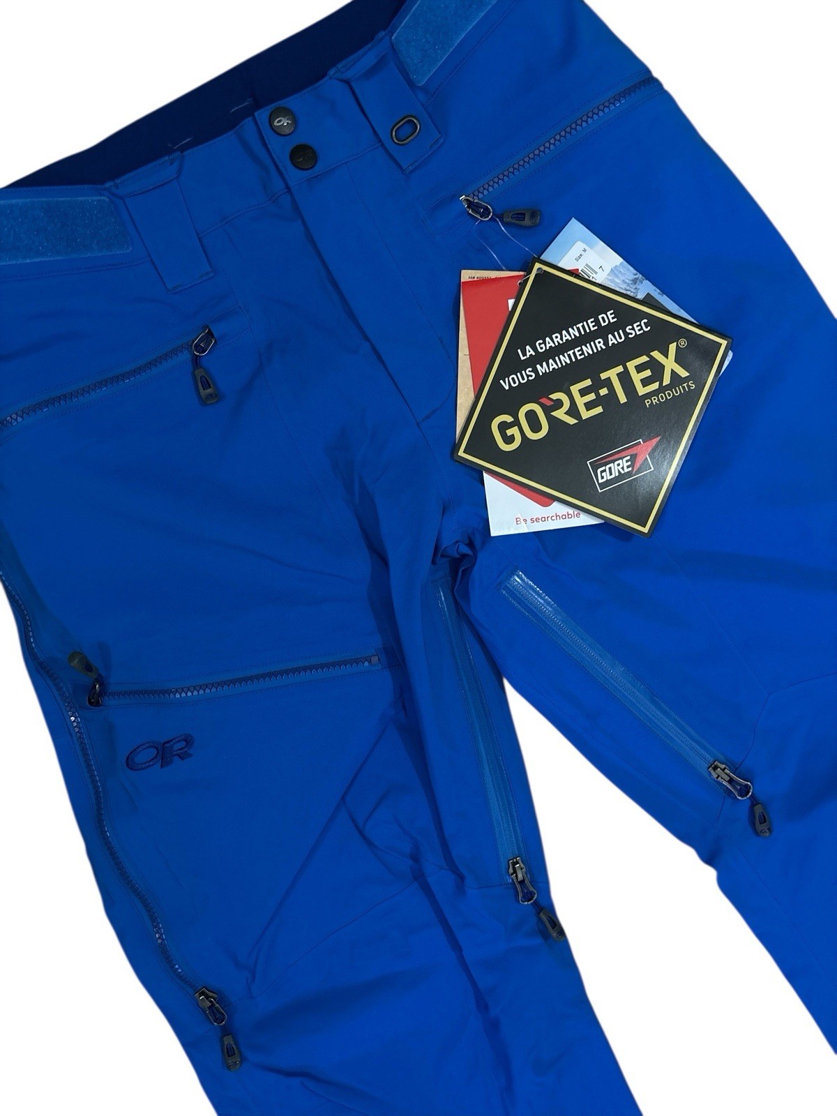 Pantalones Outdoor Research White Room Gore-Tex Recco Para Hombres AZUL MEDIO Esquí Nieve