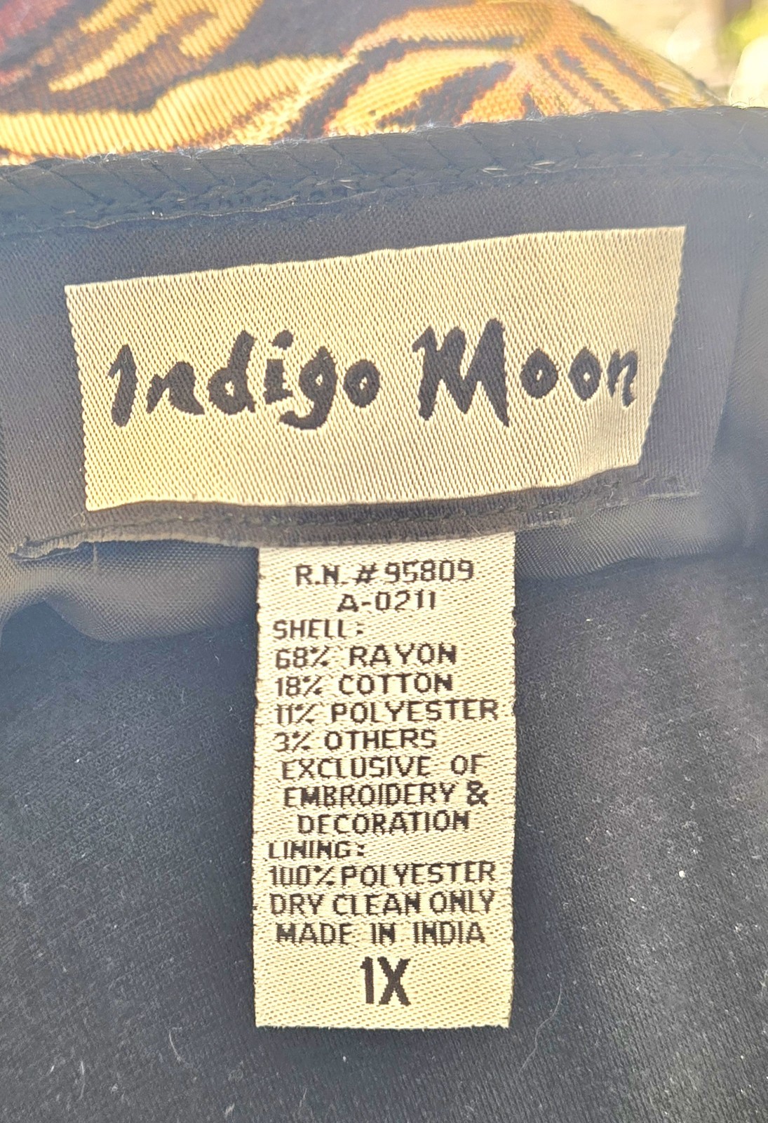 1980s INDIGO MOON Patchwork Embroidered Jacket Si… - image 6