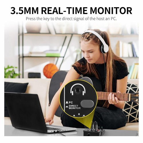 2-Kanal-Soundkarte Audio-Mixer für USB-Anschluss und bequeme Stromversorgung - Bild 11 von 15