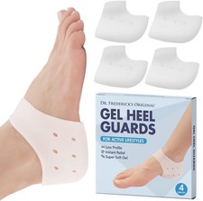 Gel Heel Guards - 4 ct - Soft Heel Protectors for Plantar Fasciitis, Spur Pai...