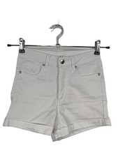 TEZENIS Pantaloncino a vita alta Donna Pantalone corto Taglia IT 38 bianco