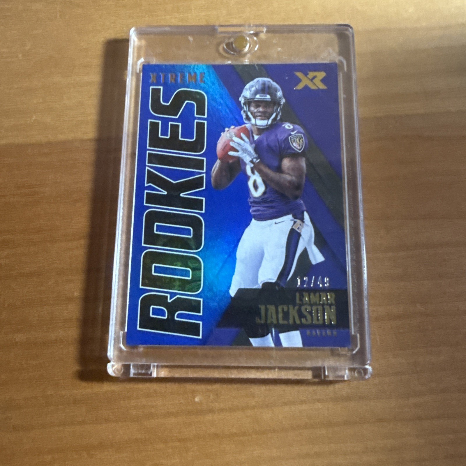 2018 Panini XR Lamar Jackson Xtreme Rookies #X-12 Blue /49 Ravens