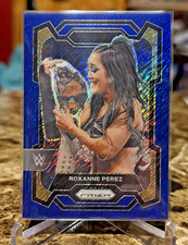 2024 Panini Prizm WWE Roxanne Perez 11/11 Blue Shimmer FOTL 1/1 Bookend #101